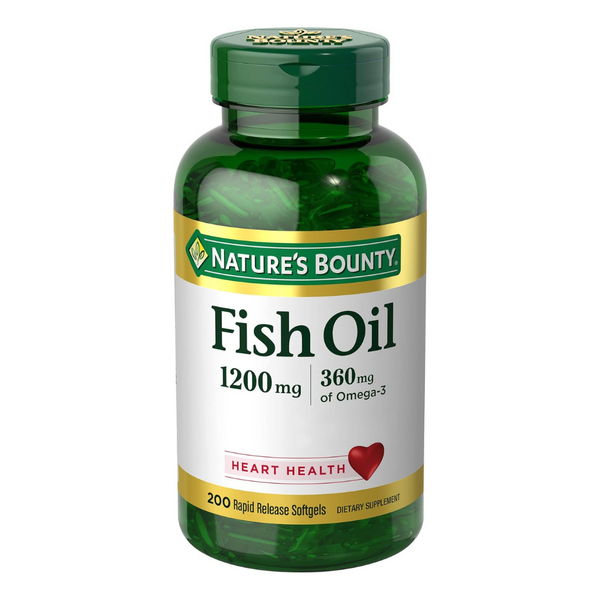 Nature's Bounty Fish Oil 1200 Mg 360 Mg of Omega-3 Softgels