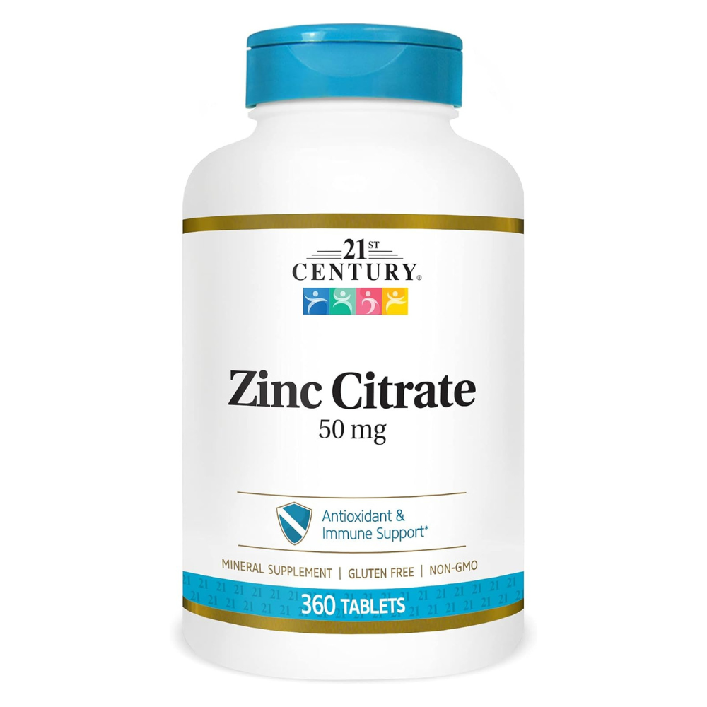 21st Century, Zinc Citrate, 50 mg, 360 Tablets