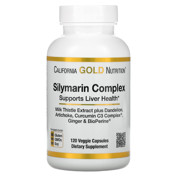 California Gold Nutrition Silymarin Liver Health Complex Veggie Capsules