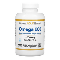 Thumbnail for California Gold Nutrition Omega 800 Fish Oil Gelatin Softgels, 90 Softgels