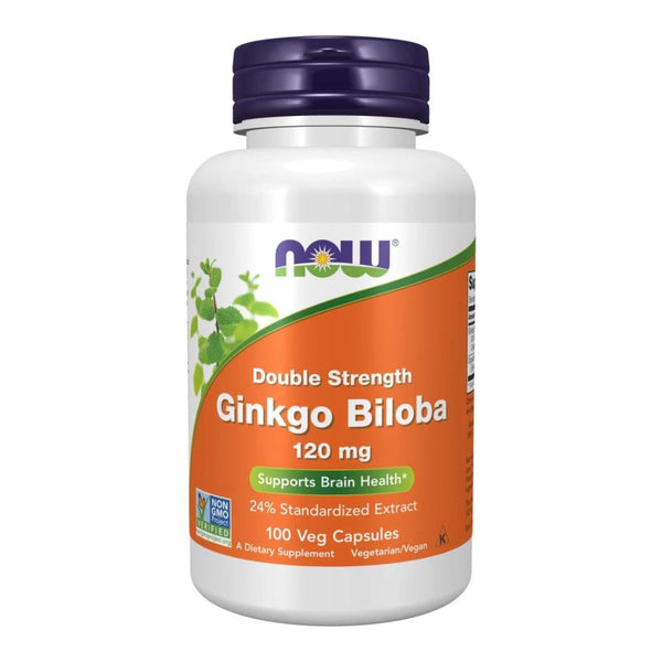 NOW Foods Double Strength Ginkgo Biloba 120 mg Veg Capsules