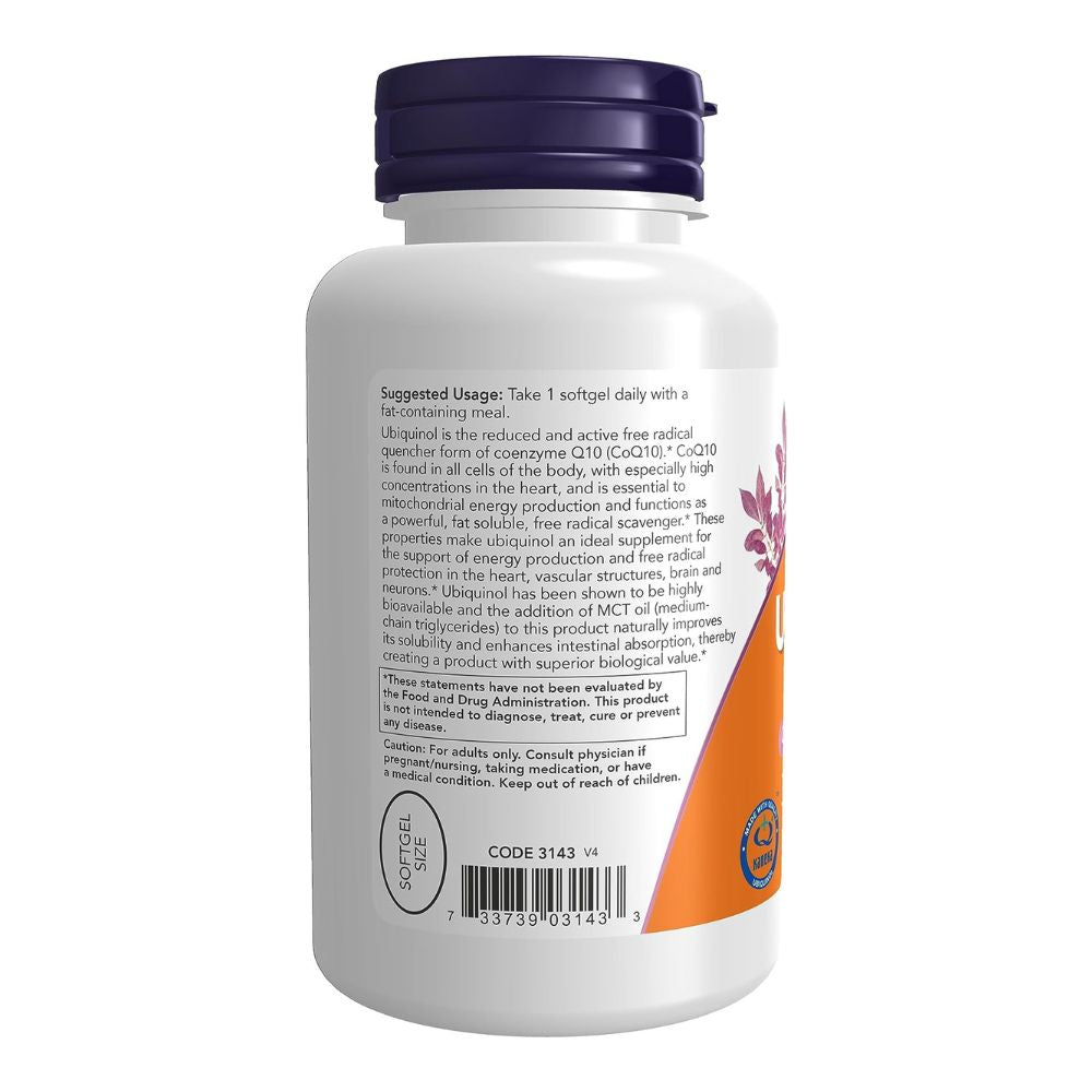 NOW Foods Ubiquinol 100 mg Softgels