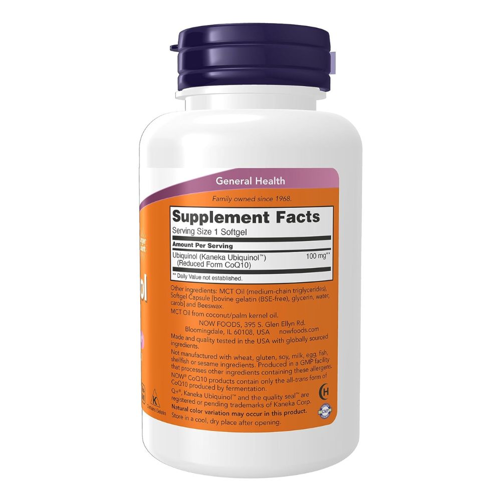 NOW Foods Ubiquinol 100 mg Softgels