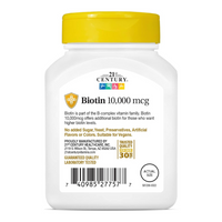 Thumbnail for 21st Century, Biotin, 10,000 mcg, 120 Tablets