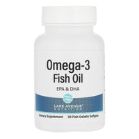 Thumbnail for Lake Avenue Nutrition Omega-3 Fish Oil 1,250 mg Fish Gelatin Softgels