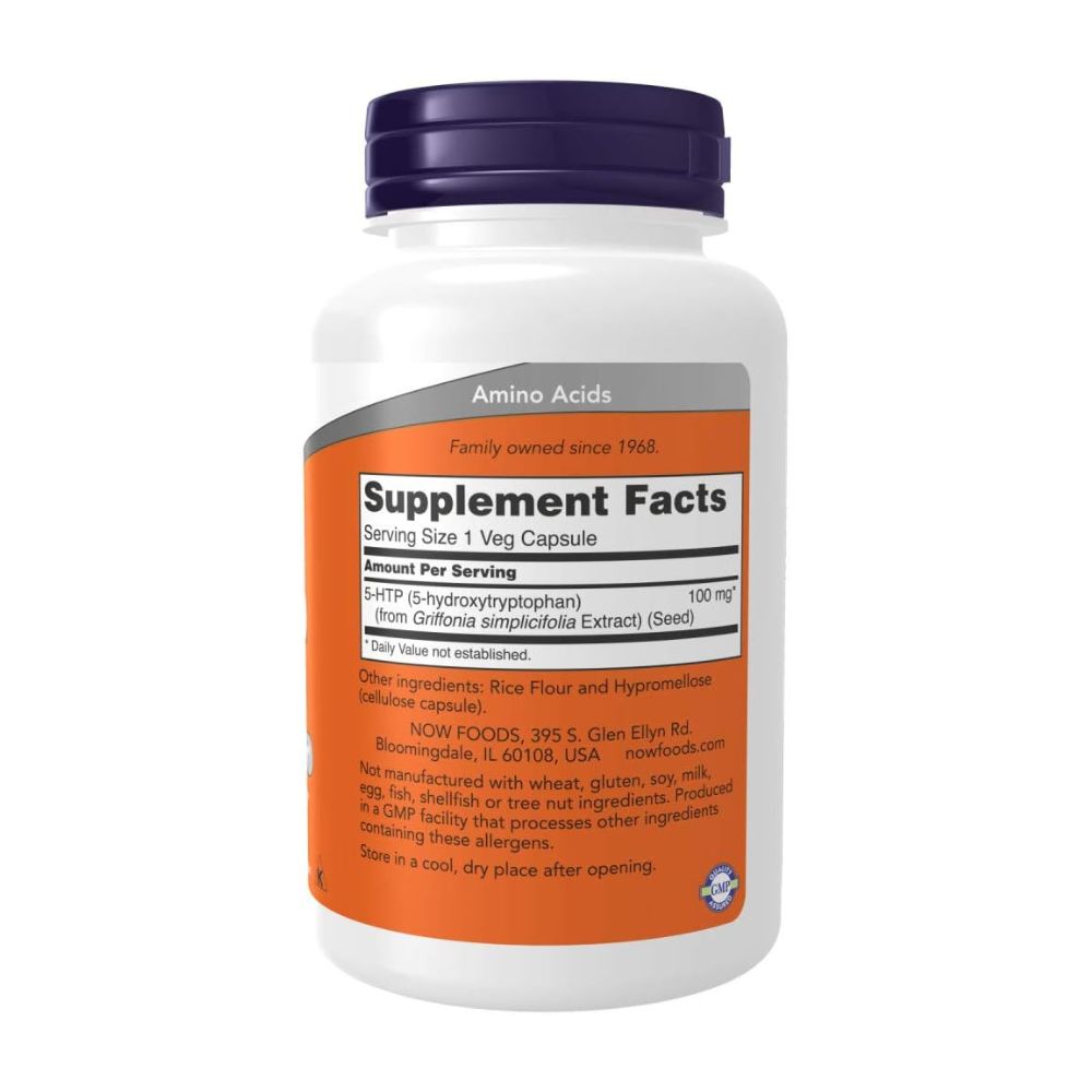 NOW Foods 5-HTP 100 mg Veg Capsules