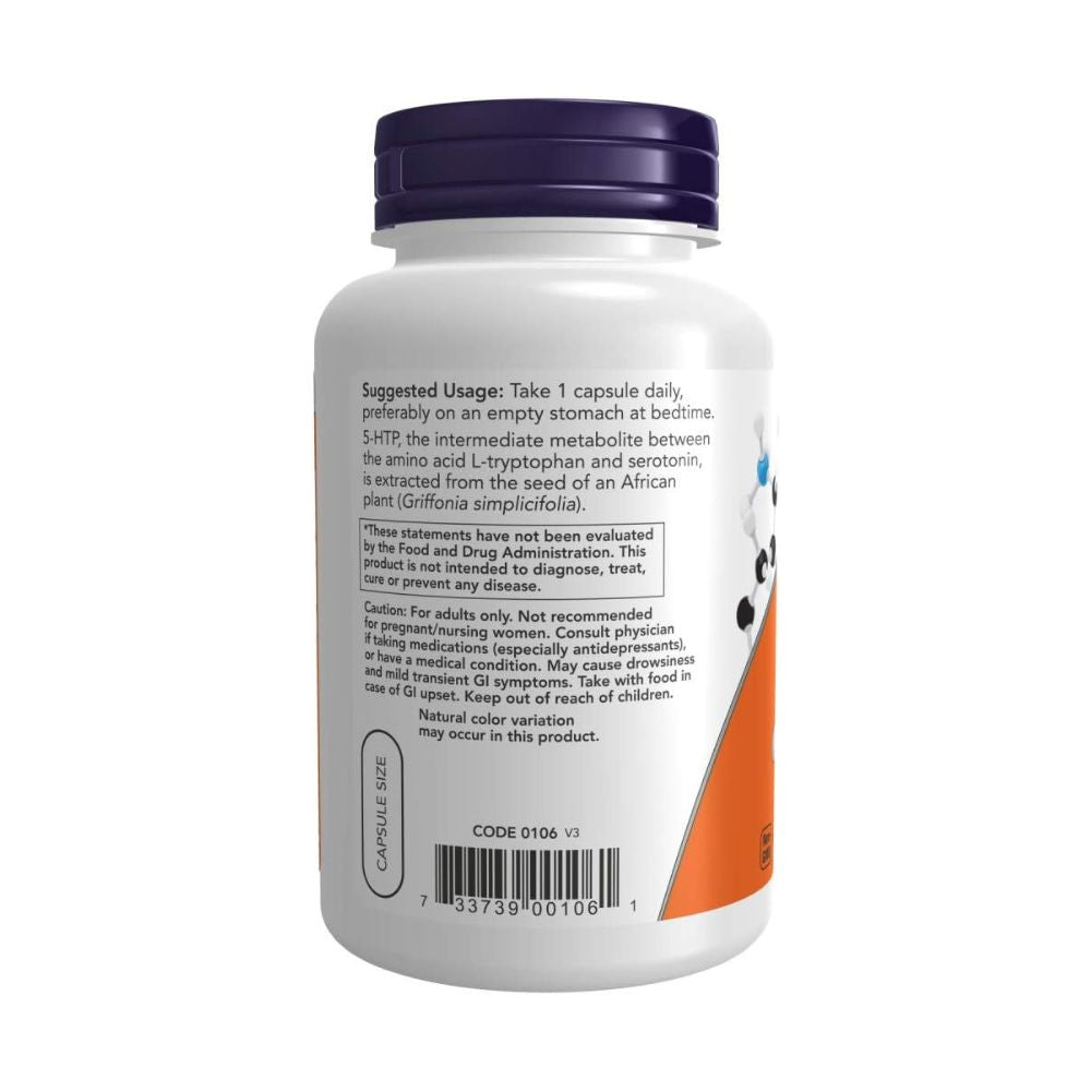 NOW Foods 5-HTP 100 mg Veg Capsules