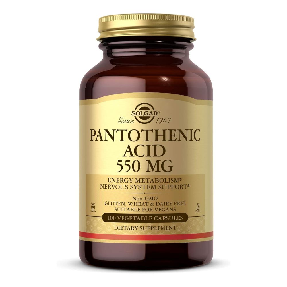 Solgar Pantothenic Acid 550 mg Vegetable Capsules