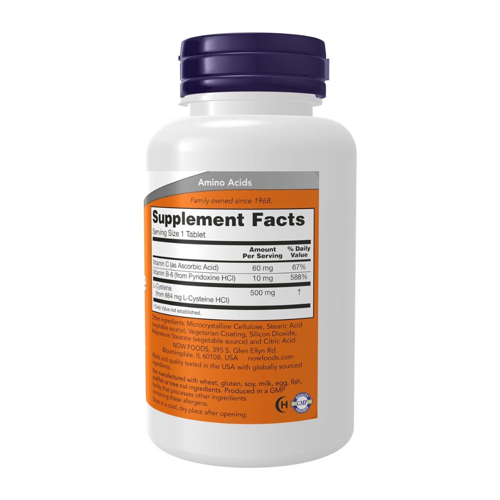 NOW Foods L-Cysteine 500 mg Tablets