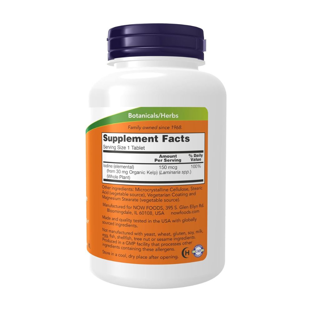 NOW Food Kelp 150 mcg of Natural Iodine Tablets