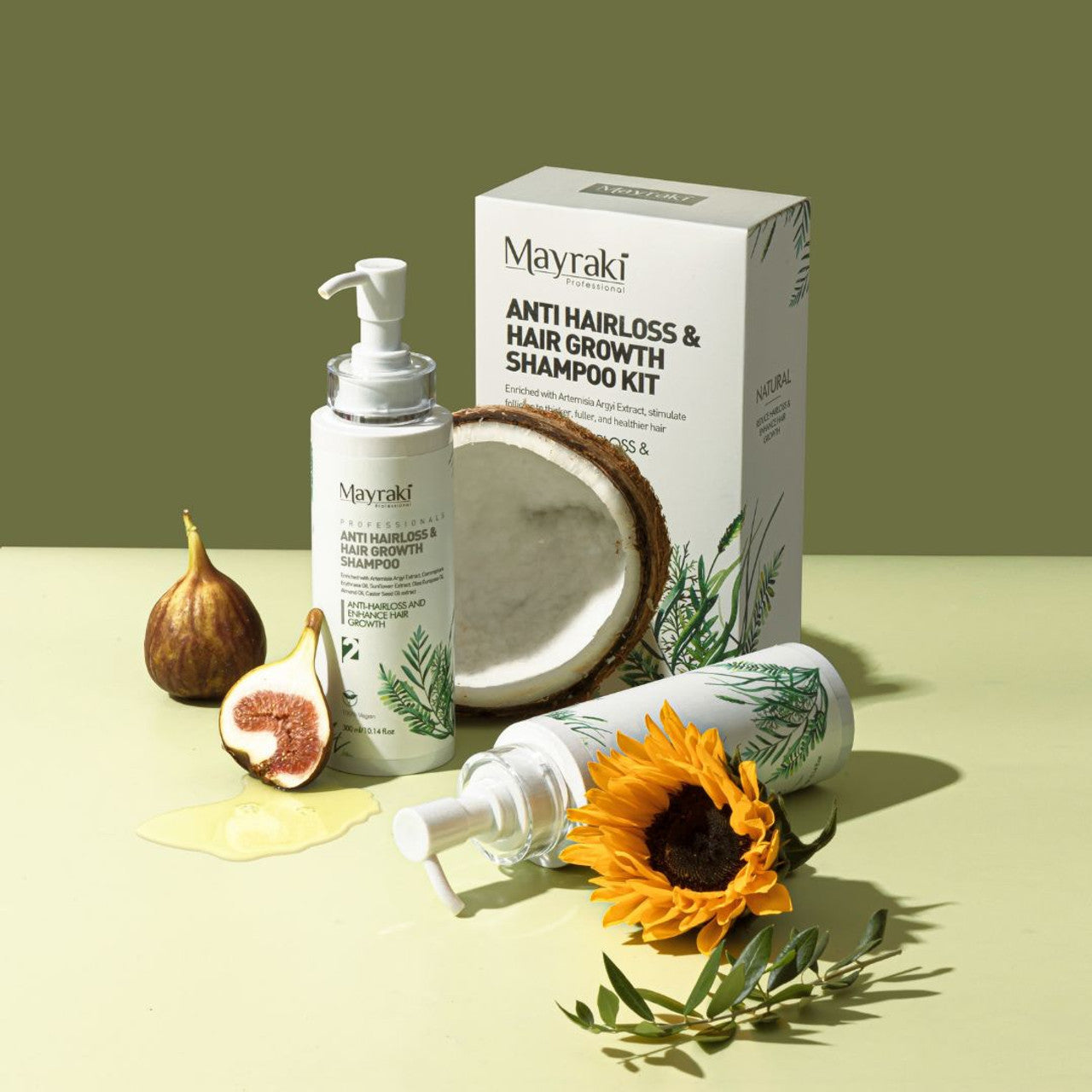 Mayraki Hair Growth & Anti Hairloss Shampoo Kit - Best shampoo for hair growth and thickness, thinning hair and hair loss treatment for men and women | (300 ml/10.14 fl.oz x2)