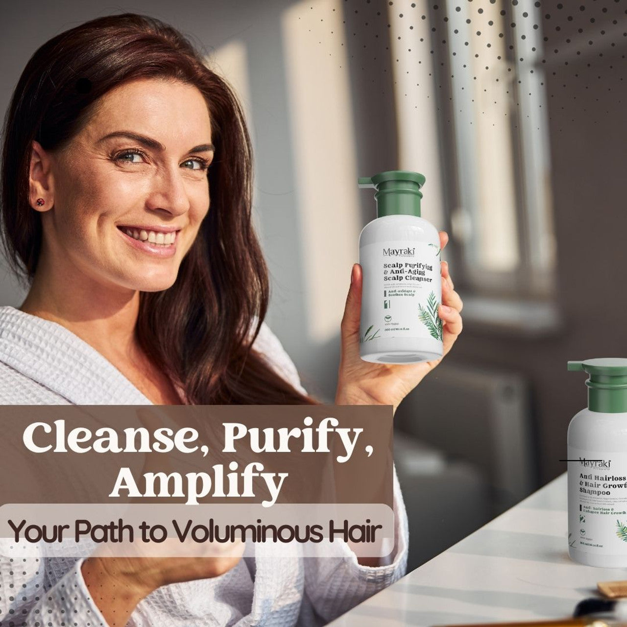 Mayraki Hair Growth & Anti Hairloss Shampoo Kit - Best shampoo for hair growth and thickness, thinning hair and hair loss treatment for men and women | (300 ml/10.14 fl.oz x2)