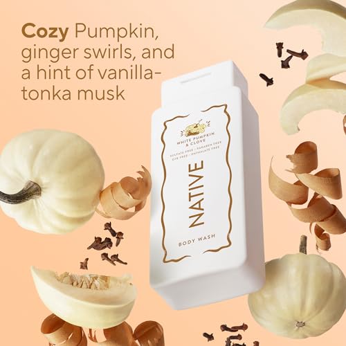 Image 4 of Native Clean Body Wash for Women & Men, White Pumpkin & Clove, 18 fl oz