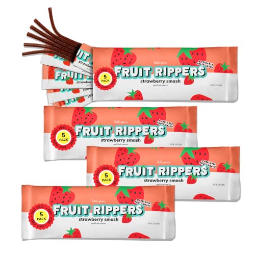 Image 1 of Strawberry for the product Little Spoon Strawberry Smash Fruit Rippers, 4 Pouches, 20 Packs Total