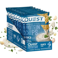 Thumbnail for Image 1 of Default Title for the product Quest Nutrition Tortilla Style Protein Chips, Ranch, Low Carb, Gluten Free, Baked, 1.1 Ounce (Pack of 8)
