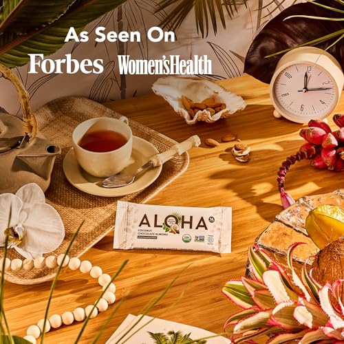 Image 5 of ALOHA Organic Plant Based Protein Bars - Coconut Chocolate Almond, Vegan, Low Sugar, Gluten-Free, Low Carb, Non-GMO, No Stevia, No Erythritol - 12 Count (Pack of 2)