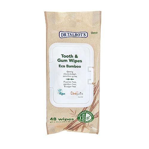 Image 1 of 48 Count (Pack of 1) for the product Dr. Talbot's Eco Bamboo Baby Tooth and Gum Wipes
