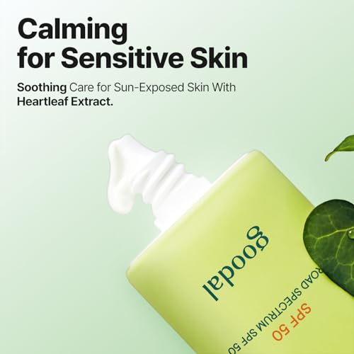 Image 4 of GOODAL Heartleaf Soothing Moisture Sunscreen, Broad Spectrum SPF 50, 1.69 Fl Oz