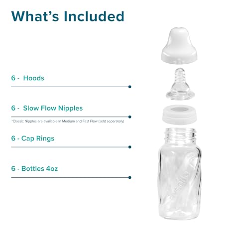 Image 4 of Evenflo Feeding Classic Glass Twist Bottles, 4 Ounce (Pack of 6)