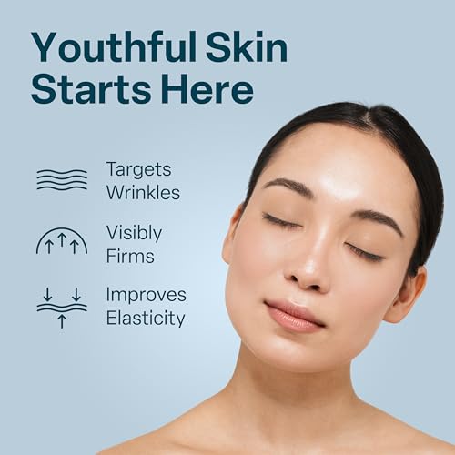 Image 2 of QRxLabs Peptide Complex Face Serum - Firming Collagen Peptide Serum - Antiaging Skincare Gel with Hydrating Hyaluronic Acid with Chamomile Extract - Unscented Gel, 1 Fl Oz