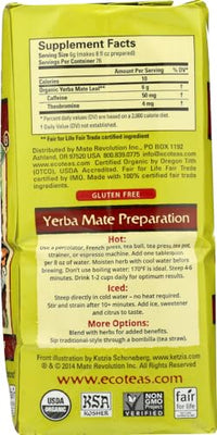 Thumbnail for Image 4 of ECOTEAS Tea, Og1, Yerbe Mate, Lse, Tr