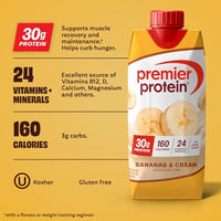 Thumbnail for Image 3 of Premier Protein 30g High Protein Shake, Bananas & Cream, 4 Pack