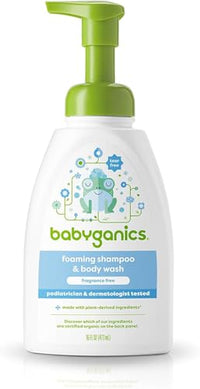 Thumbnail for Image 1 of Default Title for the product BabyGanics Baby Shampoo + Body Wash Pump Bottle, Fragrance Free, 16 Fl Oz (Pack of 6)