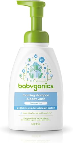 Image 1 of Default Title for the product BabyGanics Baby Shampoo + Body Wash Pump Bottle, Fragrance Free, 16 Fl Oz (Pack of 6)