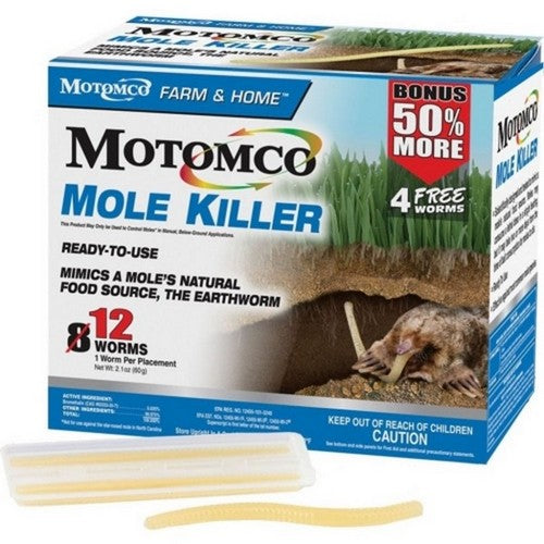 Motomco Mole Killer Worm Formula Rtu Bonus Box 12 Pack by Motomco