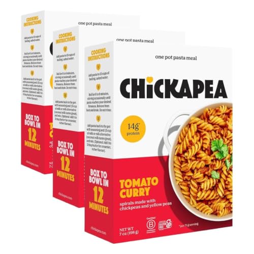 Image 1 of Default Title for the product Chickapea One Pot Chickpea Pasta - Tomato Curry - 7 oz (Pack of 3)