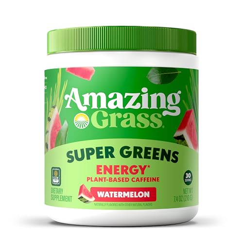Image 1 of Default Title for the product Amazing Grass Super Greens Powder Energy Watermelon, 30 Servings