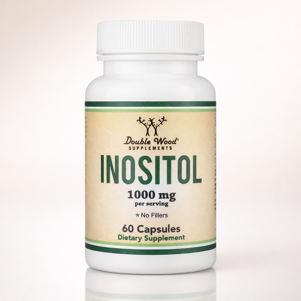 Inositol Capsules (Myo Inositol) 1000mg Health Support for Women (60 Count)(No Fillers, Vegan Safe, Gluten Free) by Double Wood
