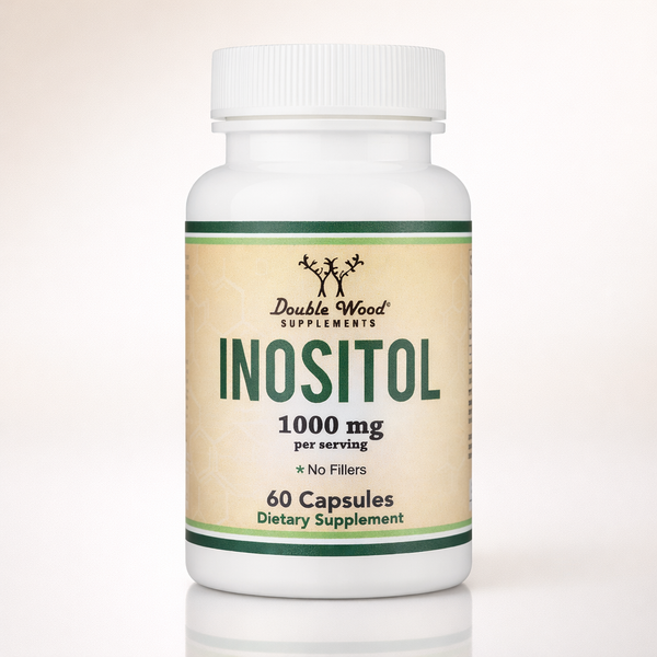 Inositol Capsules (Myo Inositol) 1000mg Health Support for Women (60 Count)(No Fillers, Vegan Safe, Gluten Free) by Double Wood