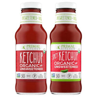 Thumbnail for Image 1 of Default Title for the product Primal Kitchen Organic Ketchup Variety Pack, Original Unsweetened and Spicy, 11.3 Ounces, Pack of 2