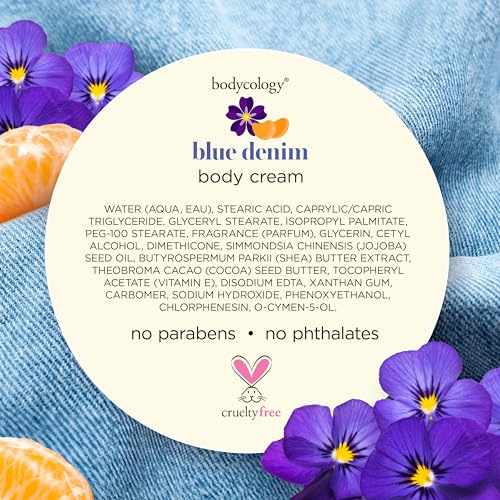 Image 7 of Bodycology Shea Butter Body Cream, Blue Denim, 8 Ounce (Pack of 12)