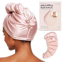 Thumbnail for Image 5 of Blush / 1 Count for the product Kitsch Microfiber Hair Towel Wrap for Women