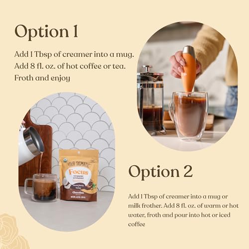 Image 6 of Four Sigmatic Focus Chocolate Coffee Creamer 4.23 oz Pack of 2