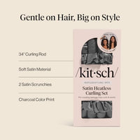 Thumbnail for Image 4 of Kitsch Satin Heatless Curls Overnight Set - Charcoal
