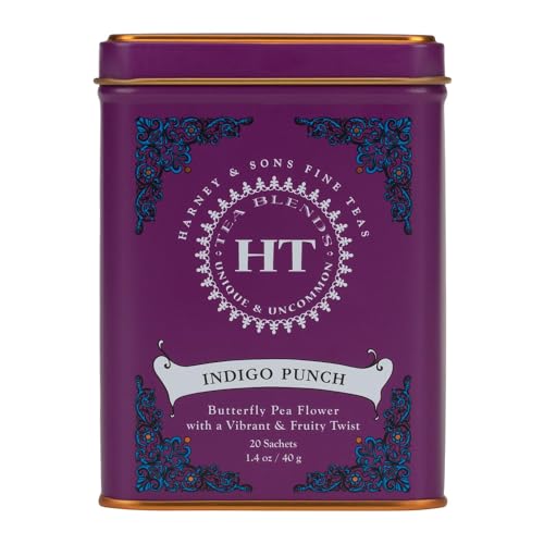 Image 2 of Harney & Sons Indigo Punch Butterfly Pea Flower Herbal Tea, 20 Sachets