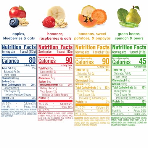 Image 2 of Happy Baby Clearly Crafted Stage 2 Fruit & Veggie Variety Pack 4oz (16)