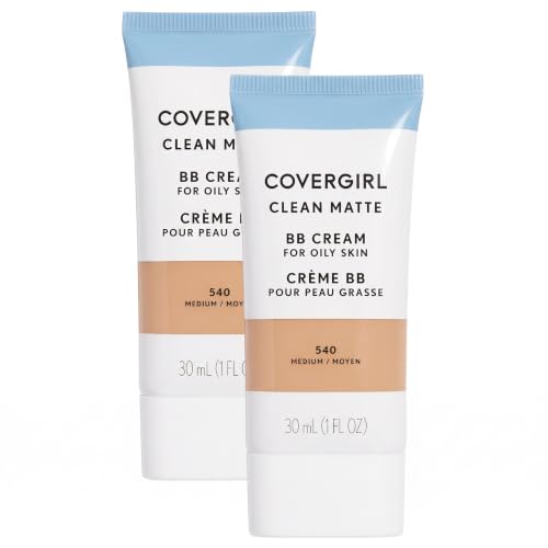 Image 9 of Medium - 540 / 1 Fl Oz (Pack of 2) for the product COVERGIRL Clean Matte BB Cream