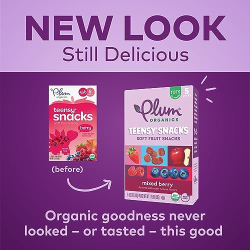 Image 8 of Plum Organics Teensy Snacks Organic Toddler Fruit Snacks