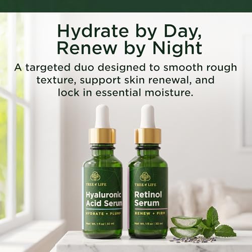Image 2 of Tree of Life Face Serum Skin Care Set, Hyaluronic Acid & Retinol Serum