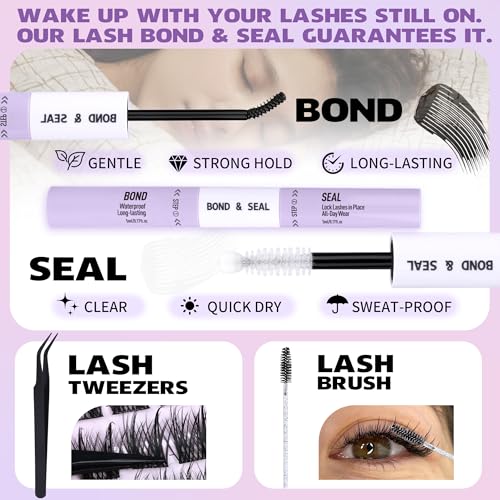 Image 5 of EYDEVRO Wispy Lash Clusters Kit Natural CD Curl Eyelash Clusters Kit