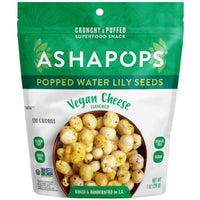 Thumbnail for Image 1 of Default Title for the product AshaPops Popped Water Lily Seeds, Vegan Cheese, 1 oz Bags, Pack of 1