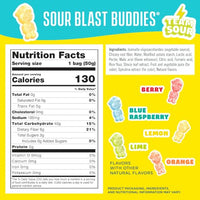 Thumbnail for Image 2 of SmartSweets Sour Blast Buddies, Low Sugar Sour Gummy, 1.8oz Bags, 6 Pack