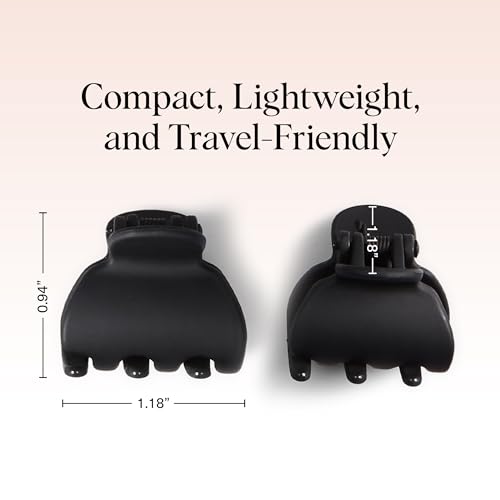 Image 2 of Kitsch Mini Claw Clips for Women - Tortoise & Black, 6pcs