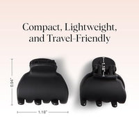 Thumbnail for Image 2 of Kitsch Mini Claw Clips for Women - Tortoise & Black, 6pcs
