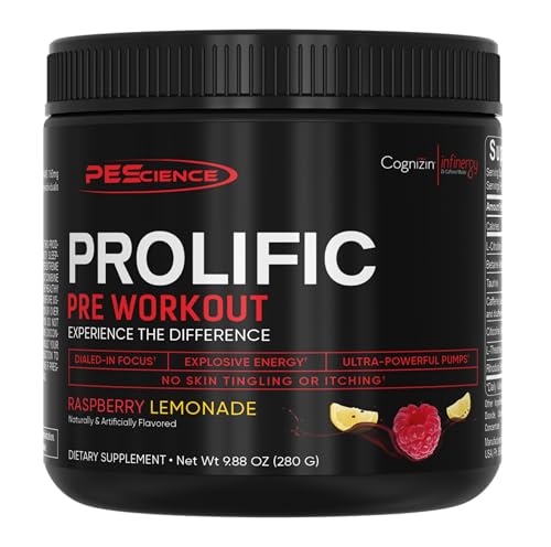 Image 1 of Default Title for the product PEScience Prolific Pre-Workout Powder, Raspberry Lemonade, 40 Scoops