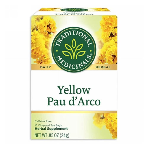 Traditional Medicinals Pau D'Arco Herbal Tea Yellow 6 Bags